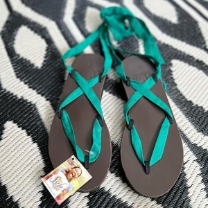 Sseko Ribbon Sandals - NWT Size 8